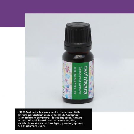 Huile essentielle de Ravintsara de Madagascar - Vaniala - Flacon 10 ml