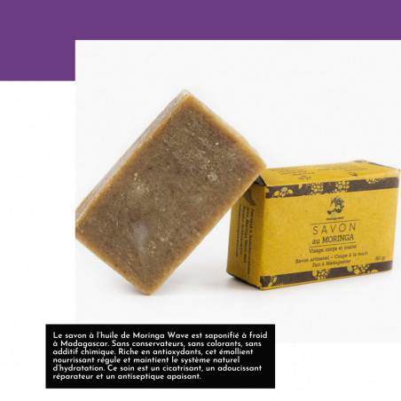Savons à huile de moringa 100 % naturel - Moringa Wave - 90 g