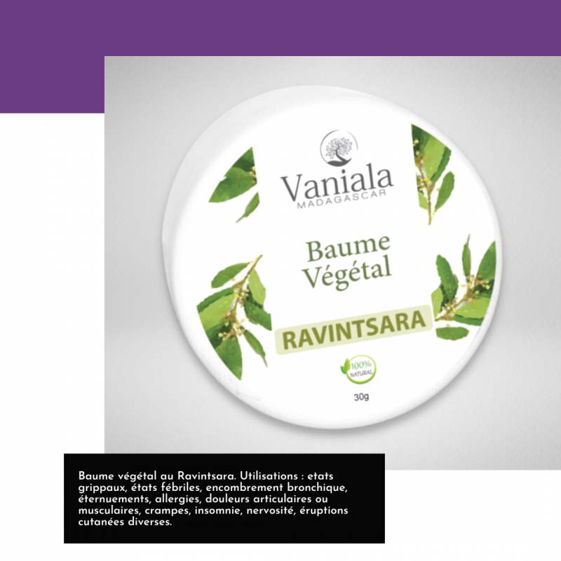 Baume végétal à l’huile essentielle de Ravintsara de Madagascar - Vaniala