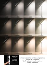 HaloOptronics Polaris 0565 Combo Pro – Lampadaire LED 20W (équivalent 200W) – Télécommande – Dimmable – Noir - Image 3